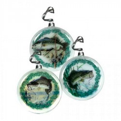 Rivers Edge Bass Hollow Glass Ornaments