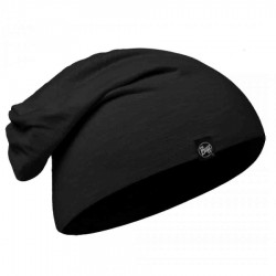 Buff Cotton Hat Solid Black