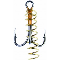 Eagle Claw Soft Bait  Treble Hook with Spring #6, 3 pcs