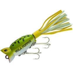Arbogast Hula Popper 3/8 oz Frog /White Belly Yellow