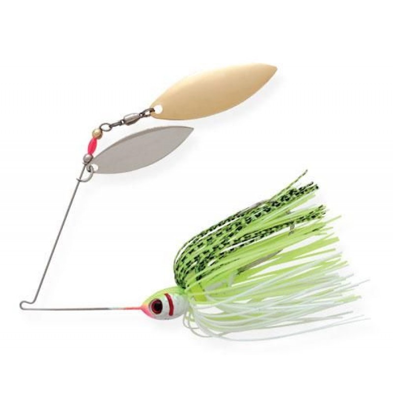Booyah Double Willow Blade - Chartreuse White Shad - 1/2 oz