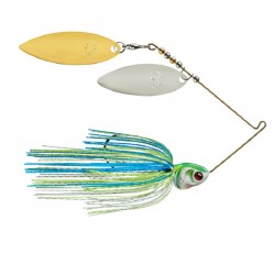 Booyah Covert Series 1/2 oz Gold-Nickel Willow, White Chartreuse Silver