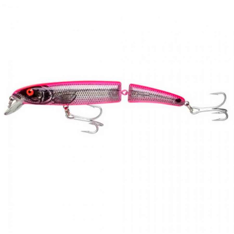 Bomber Saltwater Grade Jointed Magnum Long A Silver Flash Pink Back & Belly
