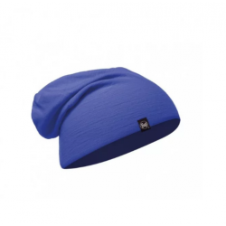 Buff Merino Wool Hat Solid Azure Blue