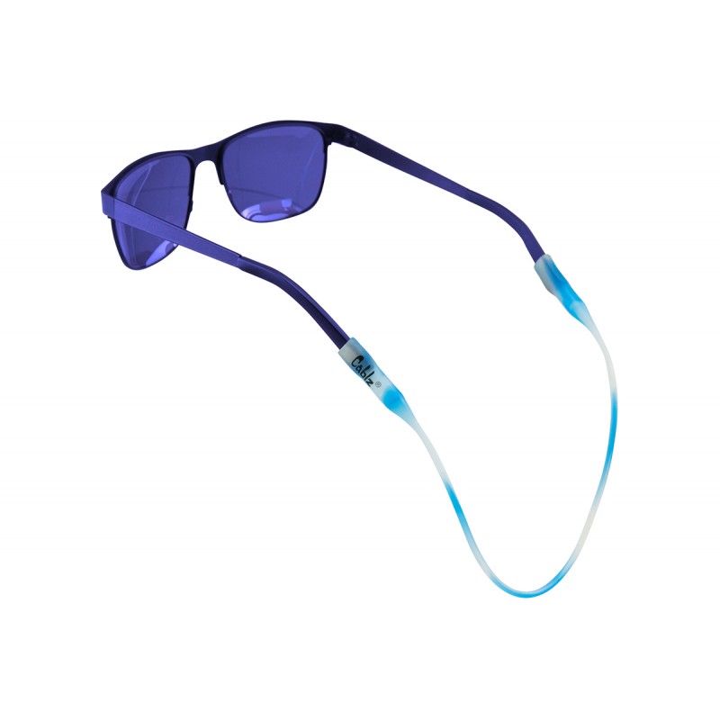 Cablz Silicone Mini Eyewear Retainer Blue/White/Glow