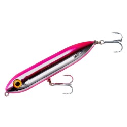 Heddon Saltwater Super Spook Jr. Fishing Lure, Chrome Pink