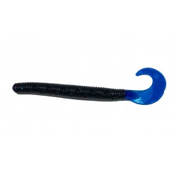 Hookset Curly Tail - Black / Blue 4" , 10 pcs