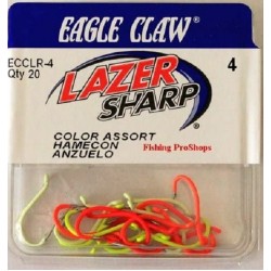 Lazer Sharp Color Hook Assortment #4, 20 pcs