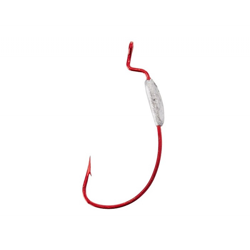 Lazer Sharp Red  Weighted Worm for soft plastics 1/8 Oz 3/0, 5 pcs