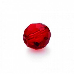 Lazer Sharp Red Faceted Glass Beads 20 pcs 