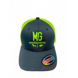Mg Outdoors Gorra Gris Malla Neón con Logo MG, ajustable