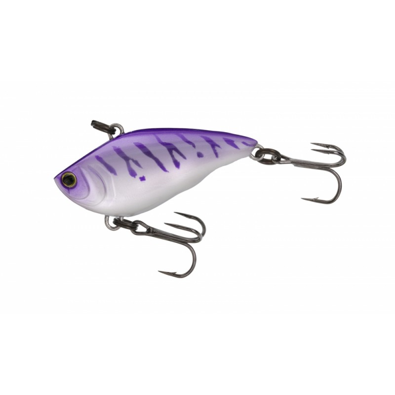 Yo-zuri UV Purple Tiger Rattl'n Vibe Sinking / Plongeant 3/16 oz