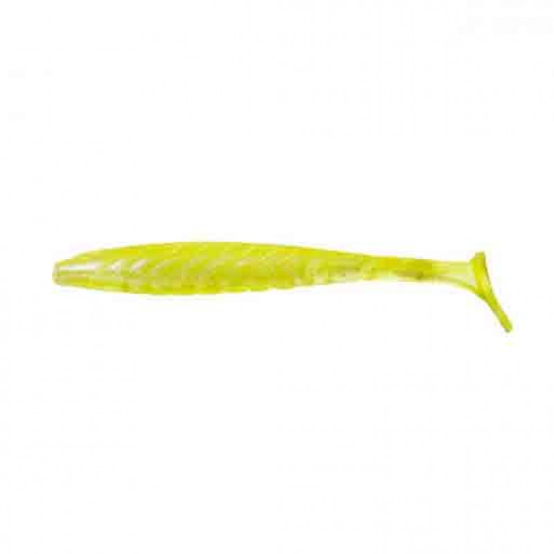 Yum Pulse 3.5'' Chartreuse  Clear Shad 8 pcs