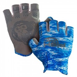 Fish Monkey Stubby Guide Glove Blue Water Camo XL