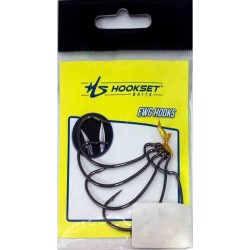 Hookset Baits EWG Hooks Offset Hook Cutting Point 5/0, 5 pcs