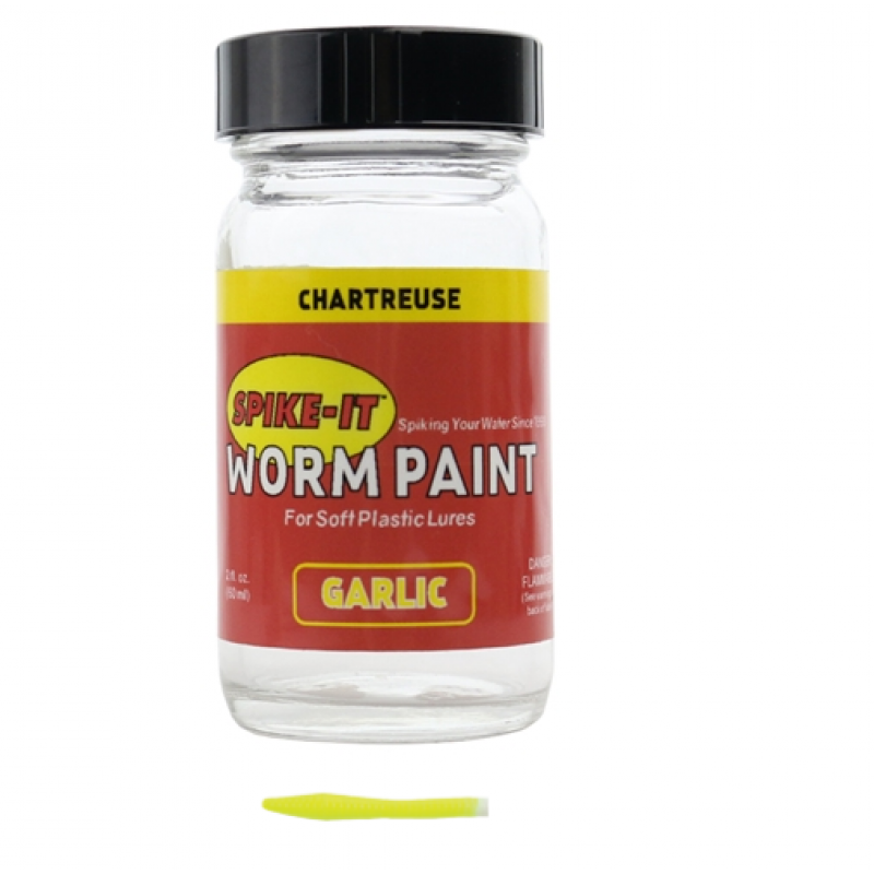 Spike-It Garlic Dip-N-Glo Worm Paint Chartreuse
