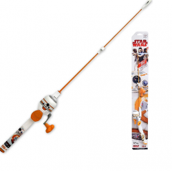 Zebco Star Wars BB-8  Spincast Combo 2.5' Naranja Blanco
