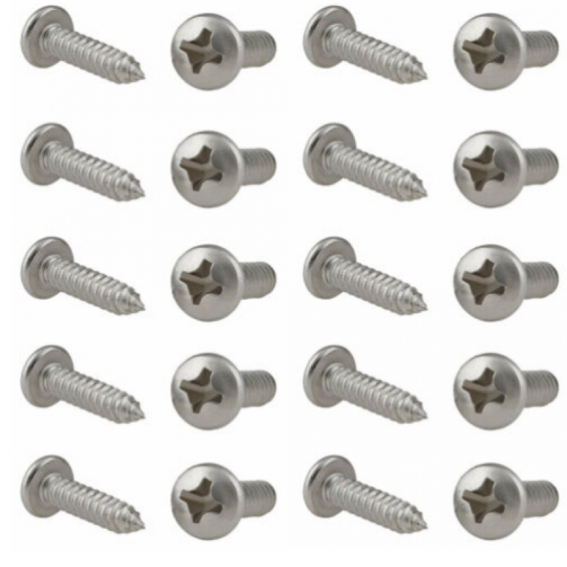 Marpac Stainless Steel Self-Tapping Screw  Phillips Pan Head 10X3/4, 6 pcs