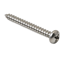 Marpac Stainless Steel Self-Tapping Screw  Phillips Oval Head 10X3/4, 6 pcs