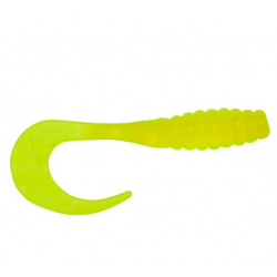 Yum  Ribbontail Grub 3''  Chartreuse, 15 pcs