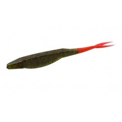 Zoom Salty Super Fluke 5.25'' Avocado Red Tail,  10 pcs